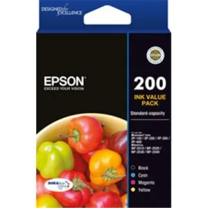 Epson200 STANDARD DURABRITE ULTRA 4 INK VALUE PACKInkJet Cartridges