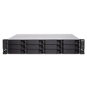 QNAP TS-1283XU-RP-E2124-8G Server-grade Intel® Xeon® E processor and ECC memory for high performance and reliability