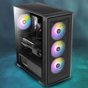 SI only - The AX81 Elite features a unique design and excellent cooling performance. The full-view tempered glass side panel design allows you to show off your gaming configurations without any obstacles. 8 x 120mm fans can be installed simultaneously.