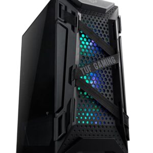 ASUS TUF Gaming GT301 ATX mid-tower compact case with tempered glass side panel