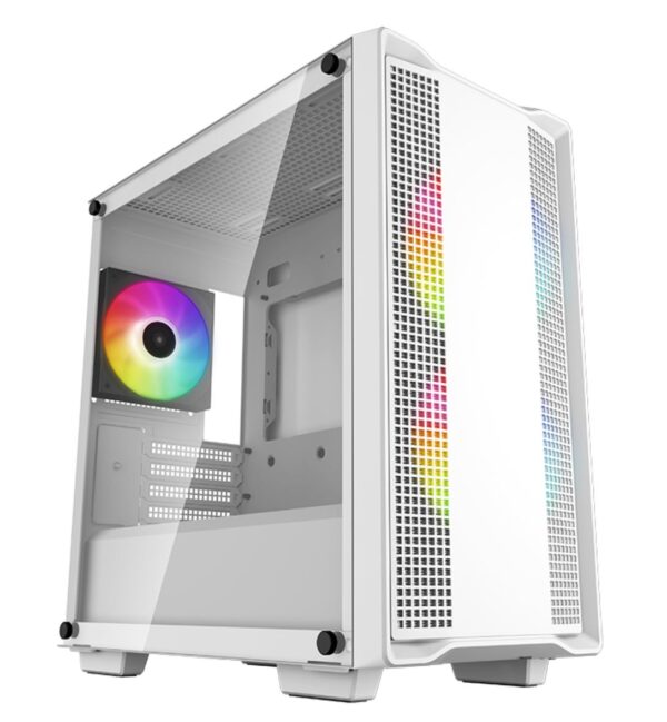 CC360 WH ARGBThe DeepCool CC360 WH ARGB is an all-white Micro-ATX case that offers outstanding value with spacious component compatibility