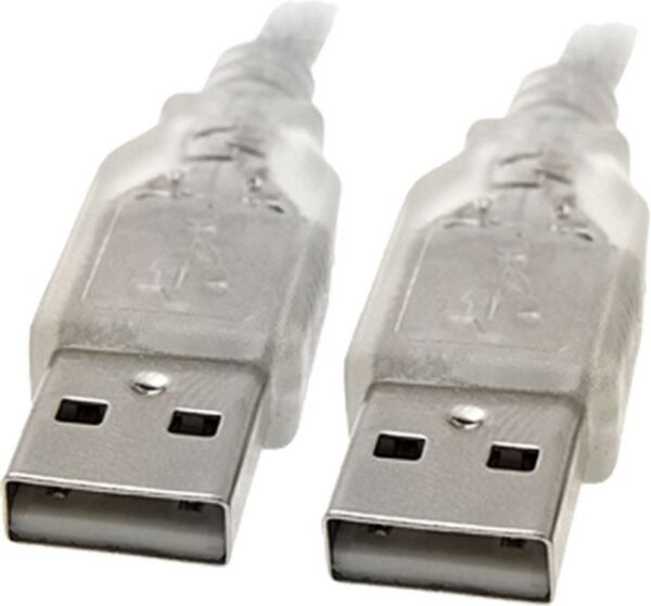 USB 2.0 Cable Type A to A M/M Transparent 3m