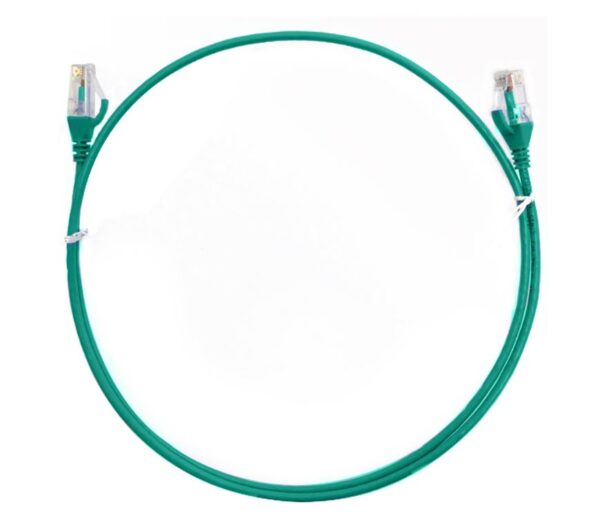 8ware CAT6 Ultra Thin Slim Cable 0.25m / 25cm - Green Color Premium RJ45 Ethernet Network LAN UTP Patch Cord 26AWG