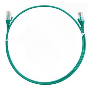 8ware CAT6 Ultra Thin Slim Cable 0.50m / 50cm - Green Color Premium RJ45 Ethernet Network LAN UTP Patch Cord 26AWG