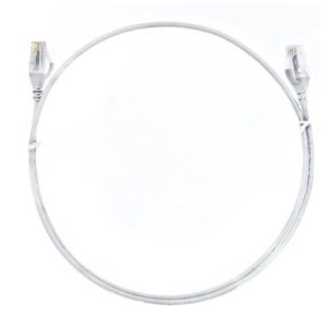 8ware CAT6 Ultra Thin Slim Cable 0.25m / 25cm - White Color Premium RJ45 Ethernet Network LAN UTP Patch Cord 26AWG