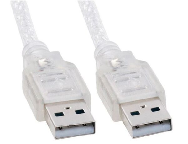 Astrotek USB 2.0 Cable 1m - Type A Male to Type A Male Transparent Colour RoHS