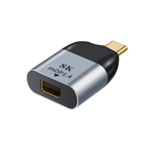 Astrotek USB-C to Mini DP DP DisplayPort male to female adapter support 8K@60Hz 4K@60Hz Aluminum shell Gold plating for Windows Android Mac OS From USB-C video souce to MIni DP DisplayPort monitor