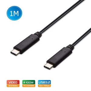 This USB-C to USB-C cable is designed for both data and video transmission