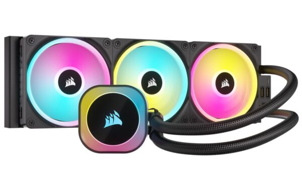 The Corsair iCUE Link H150i CPU cooler features a simplified all-in-one cooler with iCUE Link