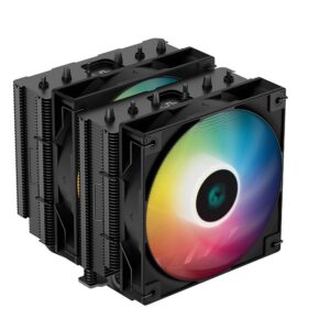 AG620 BK ARGBThe DeepCool AG620 BK ARGB is a dual-tower 120mm CPU cooler that boasts impressive 260W cooling power performance that's been stripped down and optimized for terrific efficiency throughout.