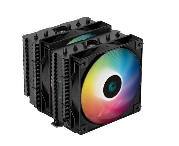 AG620 BK ARGBThe DeepCool AG620 BK ARGB is a dual-tower 120mm CPU cooler that boasts impressive 260W cooling power performance that's been stripped down and optimized for terrific efficiency throughout.