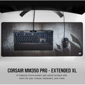 Game in confidence on the CORSAIR MM350 PRO Premium Spill-Proof Cloth Gaming Mouse Pad – Extended XL