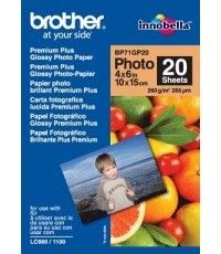 BROTHER 6x4 PREMIUM PLUS GLOSSY PAPER (20 SHEETS)