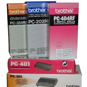 Brother PC404RF - A four pack of thermal printing ribbons - requires PC-401 - 144 A4 pages per ribbon