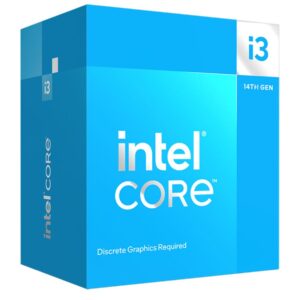 Intel i3 14100F CPU 3.5GHz (4.7GHz Turbo) 14th Gen LGA1700 4-Cores 8-Threads 17MB 58W Graphics Card Required Retail Raptor Lake with Fan