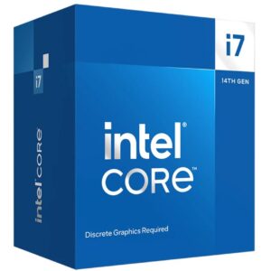 Intel i7 14700F CPU 4.2GHz (5.4GHz Turbo) 14th Gen LGA1700 20-Cores 28-Threads 61MB 65W Graphics Card Required Retail Raptor Lake with Fan