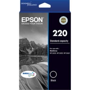 EPSON 220 STD CAP DURABRITE ULTRA BLK INK WF-2630 WF-2650