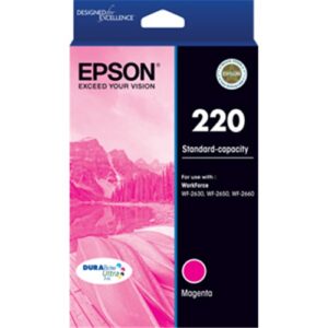 EPSON 220 STD CAP DURABRITE ULTRA MAGENTA INK WF-2630 WF-2650 WF-2660