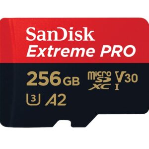 SanDisk Extreme Pro 256GB microSD SDXC SDXC UHS-I 200MB/s 140MB/s V30 U3 A2 4K UHD Shock temperature water  X-ray proof with SD Adaptor