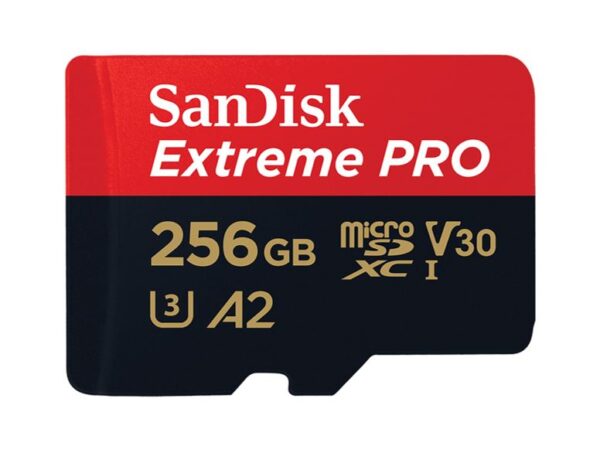 SanDisk Extreme Pro 256GB microSD SDXC SDXC UHS-I 200MB/s 140MB/s V30 U3 A2 4K UHD Shock temperature water  X-ray proof with SD Adaptor