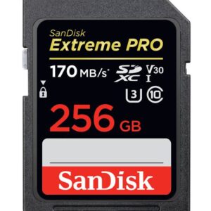SanDisk 256GB Extreme PRO Memory Card 170MB/s Full HD  4K UHD Class 30 Speed Shock Proof Temperature Proof Water Proof X-ray Proof Digital Camera