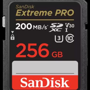 SanDisk 256GB Extreme PRO Memory Card 200MB/s Full HD  4K UHD Class 30 Speed Shock Proof Temperature Proof Water Proof X-ray Proof Digital Camera