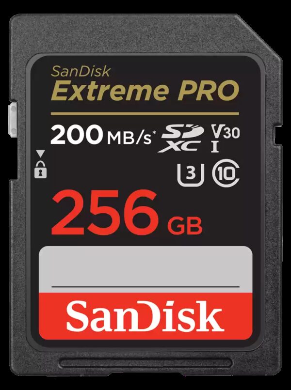 SanDisk 256GB Extreme PRO Memory Card 200MB/s Full HD  4K UHD Class 30 Speed Shock Proof Temperature Proof Water Proof X-ray Proof Digital Camera