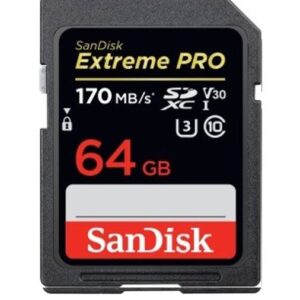 SanDisk 64GB Extreme PRO Memory Card 170MB/s Full HD  4K UHD Class 30 Speed Shock Proof Temperature Proof Water Proof X-ray Proof Digital Camera