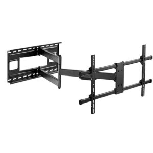 Full Motion Extra Long Arm TV Wall Mount for 43 to 80 TVs 5 to -15 50 kg Black