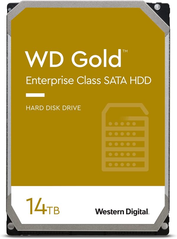 WD WD141KRYZ 14TB Gold 3.5" SATA 6Gb/s 512e Enterprise Hard Drive - Form Factor: 3.5" - Interface: SATA 6Gb/s - 512e - RoHS Compliant - Performance Class: 7200 RPM - Cache: 256MB - Data Transfer Rate: 267MB/s - MTBF: 2