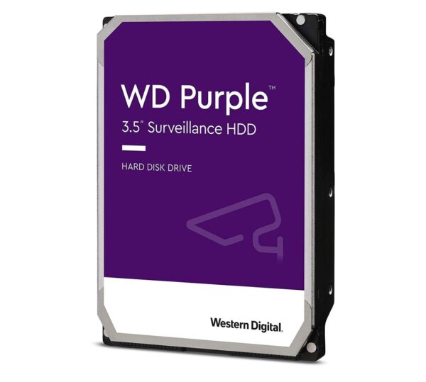 Western Digital WD Purple 22TB 3.5" Surveillance HDD 7200RPM 512MB SATA3 6Gb/s 265MB/s 550TBW 24x7 64 Cameras AV NVR DVR 2.5mil MTBF 5yrs
