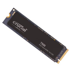 Crucial T500 500GB Gen4 NVMe SSD - 7200/5700 MB/s R/W 300TBW 1390K IOPs 1.5M hrs MTTF with DirectStorage