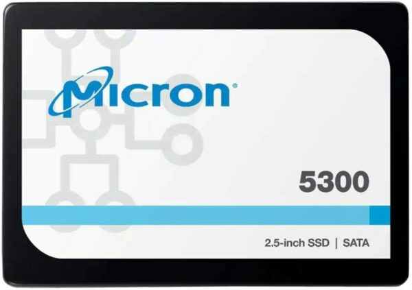 Micron 5300 PRO 1.92TB 2.5" SATA SSD 540R/520W MB/s 95K/30K IOPS 5256TBW AES 256-bit encryption Server Data Centre 3 Mil hrs 96-Layer TLC NAND 5yrs