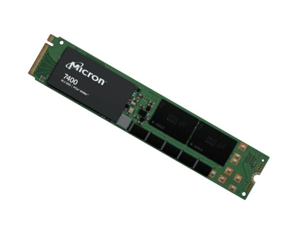 Micron 7400 Pro 1920GB Gen4 NVMe Enterprise SSD M.2 (22x110) Non-SED 4400/2000 MB/s R/W 230K/60K IOPS 6700TBW 1DWPD 2M hrs MTTF Server Data Centre 5yrs