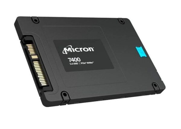 Micron 7400 Pro 3840GB Gen4 NVMe Enterprise SSD U.3 (7mm) Non-SED 6600/3500 MB/s R/W 800K/150K IOPS 25700TBW 1DWPD 2M hrs MTTF Server Data Centre 5yrs