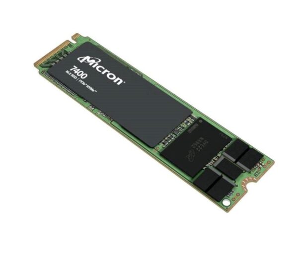 Micron 7400 Pro 960GB Gen4 NVMe Enterprise SSD M.2 (22x80) Non-SED 4400/1000 MB/s R/W 230K/60K IOPS 6700TBW 1DWPD 2M hrs MTTF Server Data Centre 5yrs