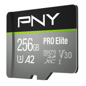 PNY P-SDU256V32100PRO-GE  Micro SD Pro Elite U3/A2/V30 256GB