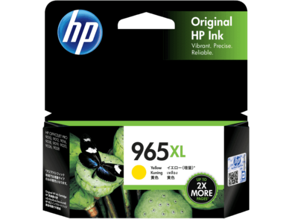 HP 965XL Original Ink Cartridge for OfficeJet Pro 9010/9020 Printer Series 1600 Pages Yield Yellow
