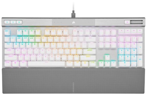 K70 PRO RGB Optical-Mechanical Gaming Keyboard with PBT DOUBLE SHOT PRO Keycaps — White