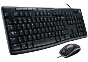 Logitech MK200 USB Media Keyboard and Mouse Combo - 1000dpi USB Full-size Keyboard