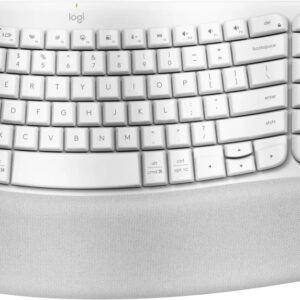 Logitech Ergo Series Wave Keys Wireless Ergonomic Keyboard  (Off-white) 920-012282