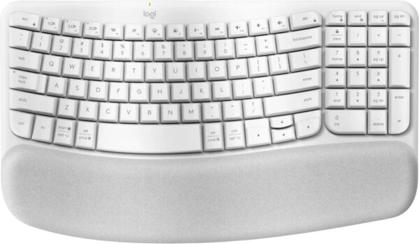 Logitech Ergo Series Wave Keys Wireless Ergonomic Keyboard  (Off-white) 920-012282