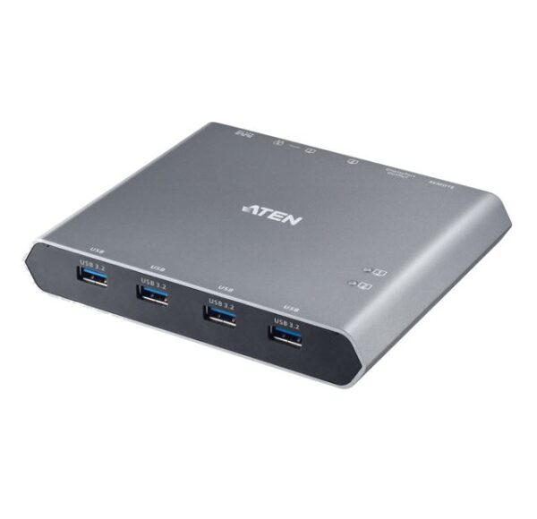 • 2-in-1 solution for 2 USB-C host devices – combines a KVM switch and a multiport dock with 4 x USB 3.2 Gen 1 Type-A ports