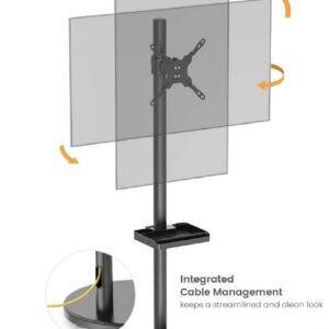 Brateck Mobile Spring assisted Display Floor Stand Fit Most 17"-35" Monitor Up to 10kg per screen VESA 75x75/100x100(NEW)