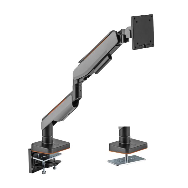 Brateck Single Heavy-Duty Gaming Monitor Arm Fit Most 17"-49" Monitor Up to 20KG VESA 75x75