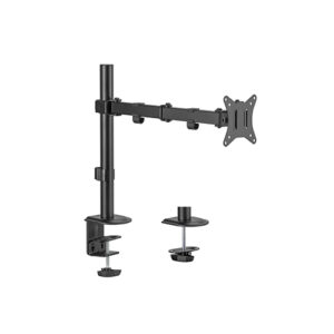 Brateck Single-Monitor Stell Articulating Monitor Mount Fit Most 17"-32" Monitor Up to 9KG VESA 75x75