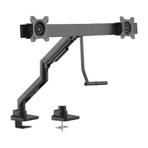 Brateck Fabulous Desk-Mounted Gas Spring Monitor Arm For Dual Monitors Fit Most 17"-32" Monitor Up to 9kg per screen VESA 100x100