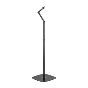 Brateck Stylish Height Adjustable Microphone Floor Stand(Matte Black  Light Grey)