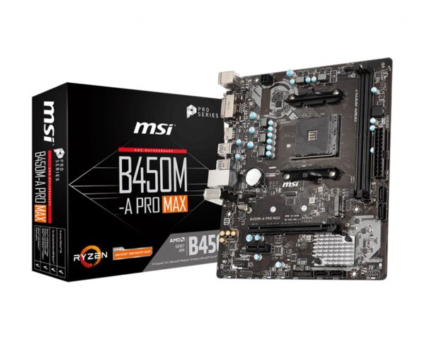 MSI AMD B450M-A PRO MAX AM4 motherboard inspired from architectural design