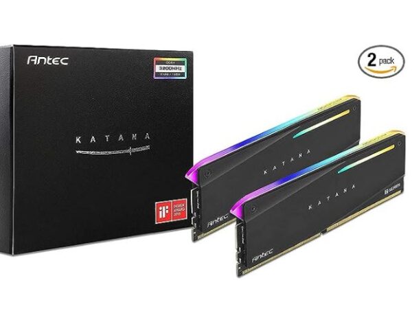 Antec Katana RGB 16GB (2x8GB) DDR4 3600MHz 18-20-20-44 Desktop Gaming Memory. Intel XMP 2.0 Support via MB BIOS.